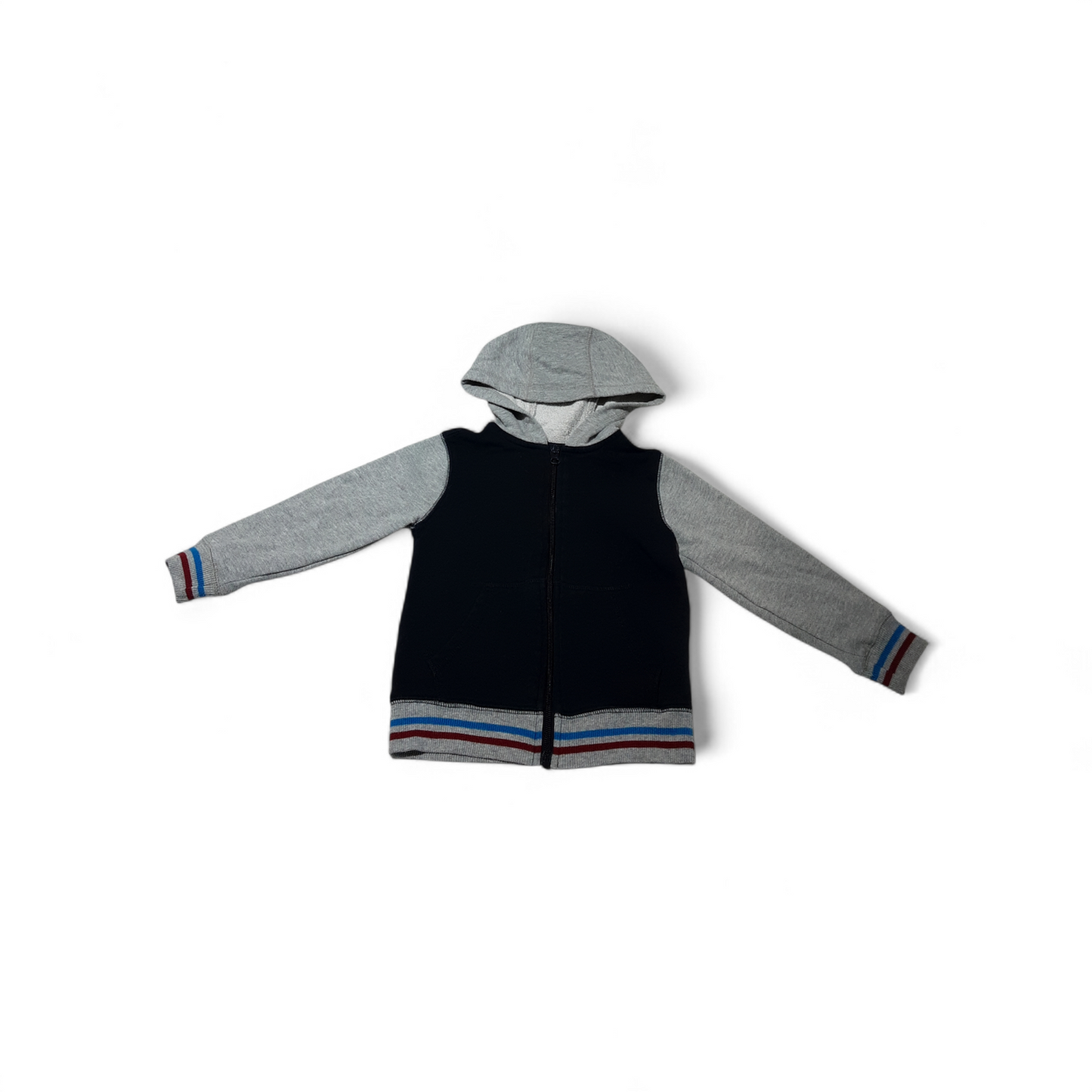 Gray and navy hoodie size:4T