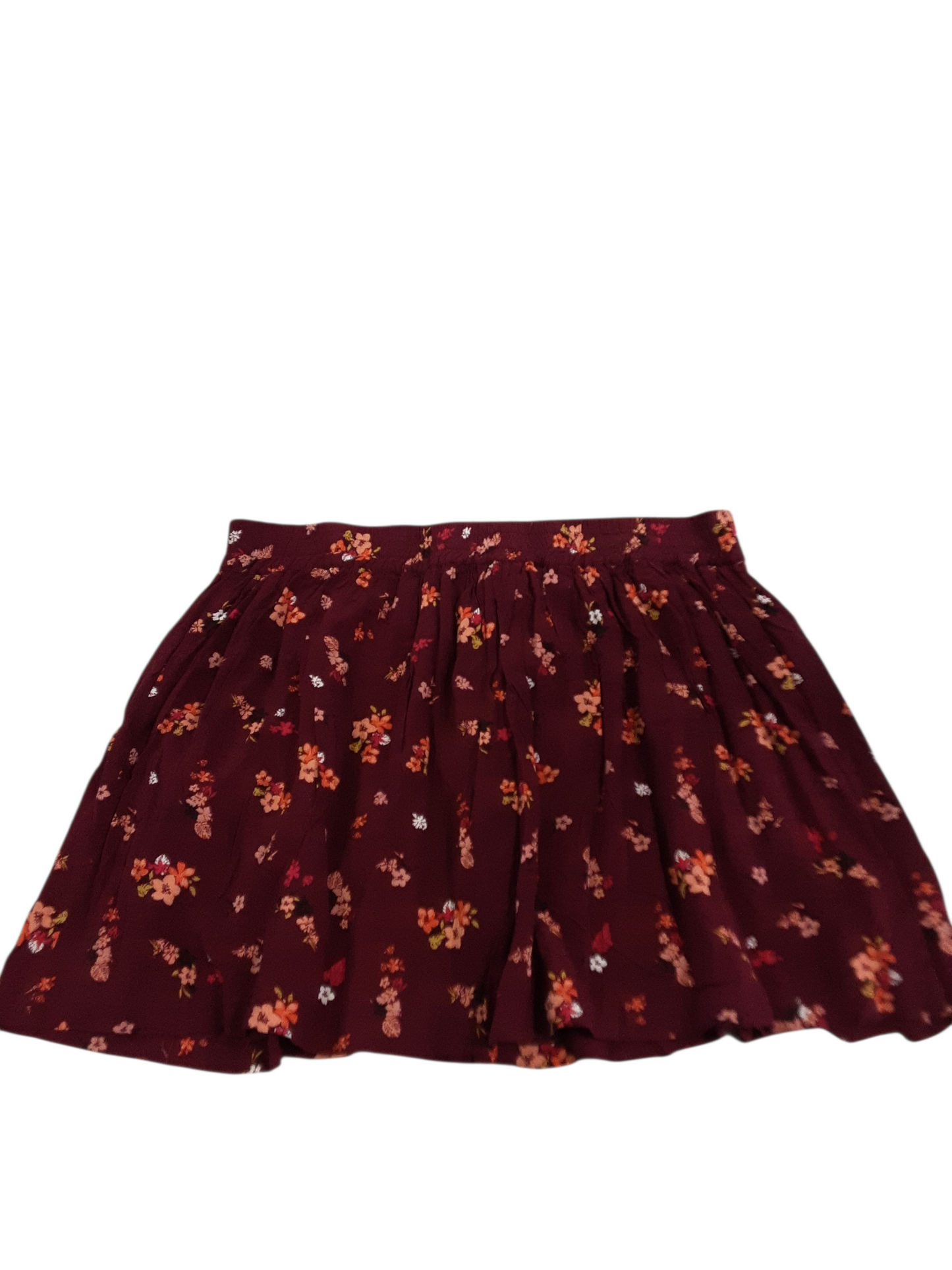 Lined skirt with elastic waist & back zipper size L (14-16)