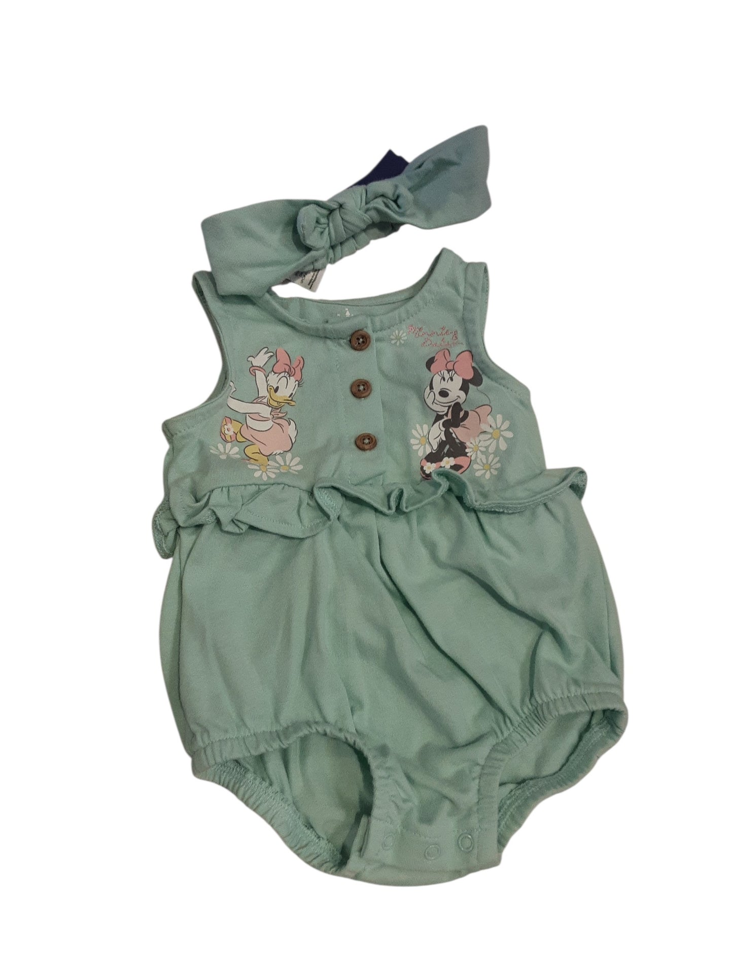 Minnie& Daisy romper with bow size 3-6months