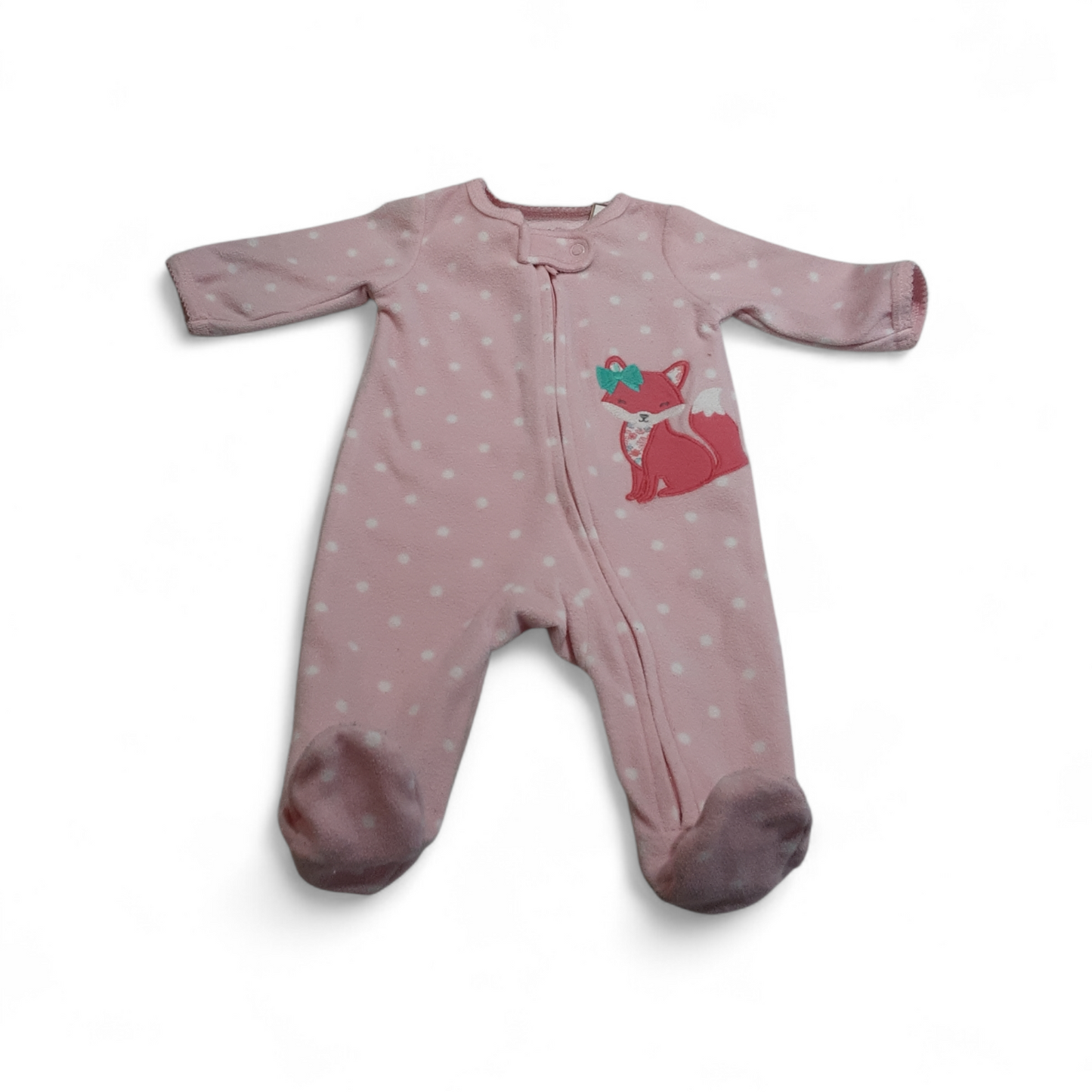 Fleece Fox Sleeper - Size: 0-3m