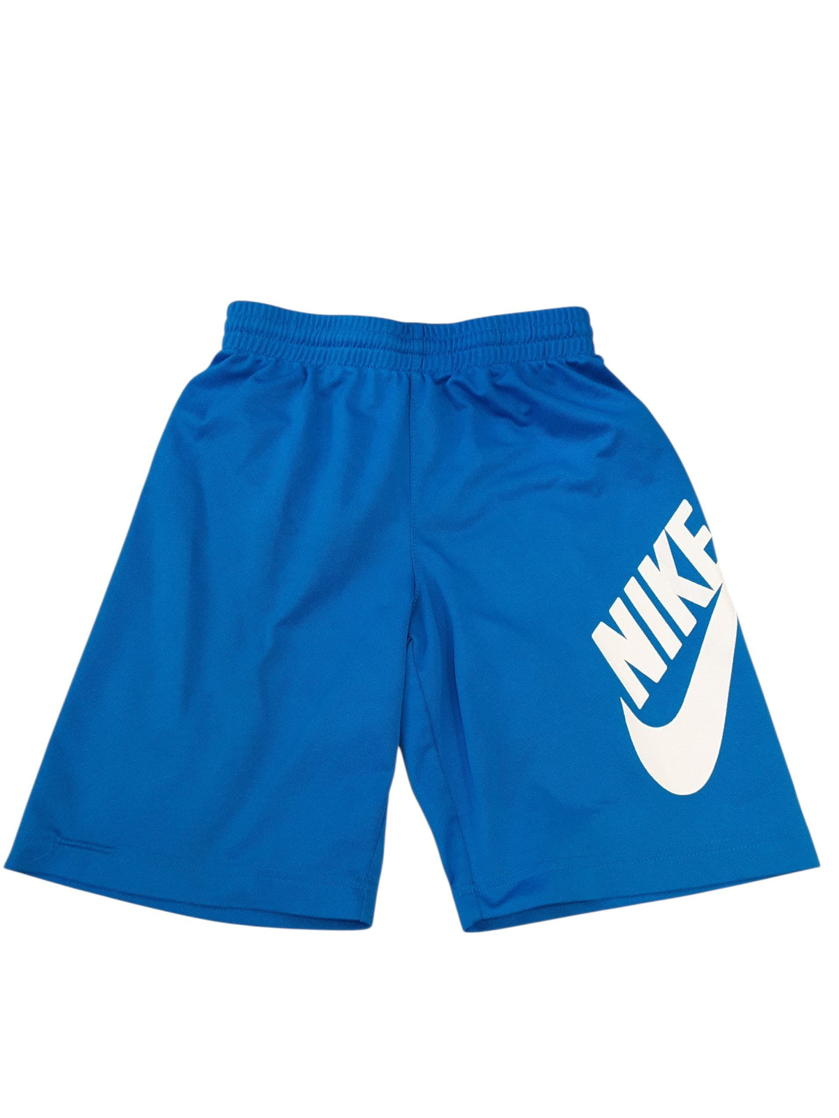 Blue Nike shorts with white logo size 8-10