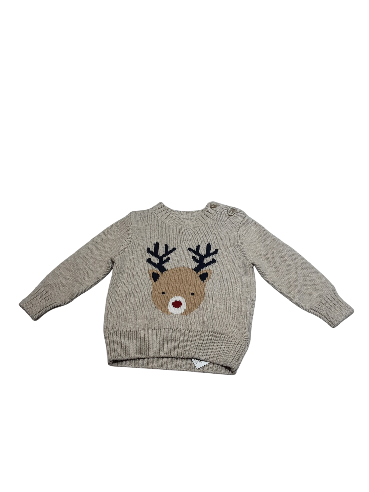 Knit Rudolph Sweater, size 3-6m