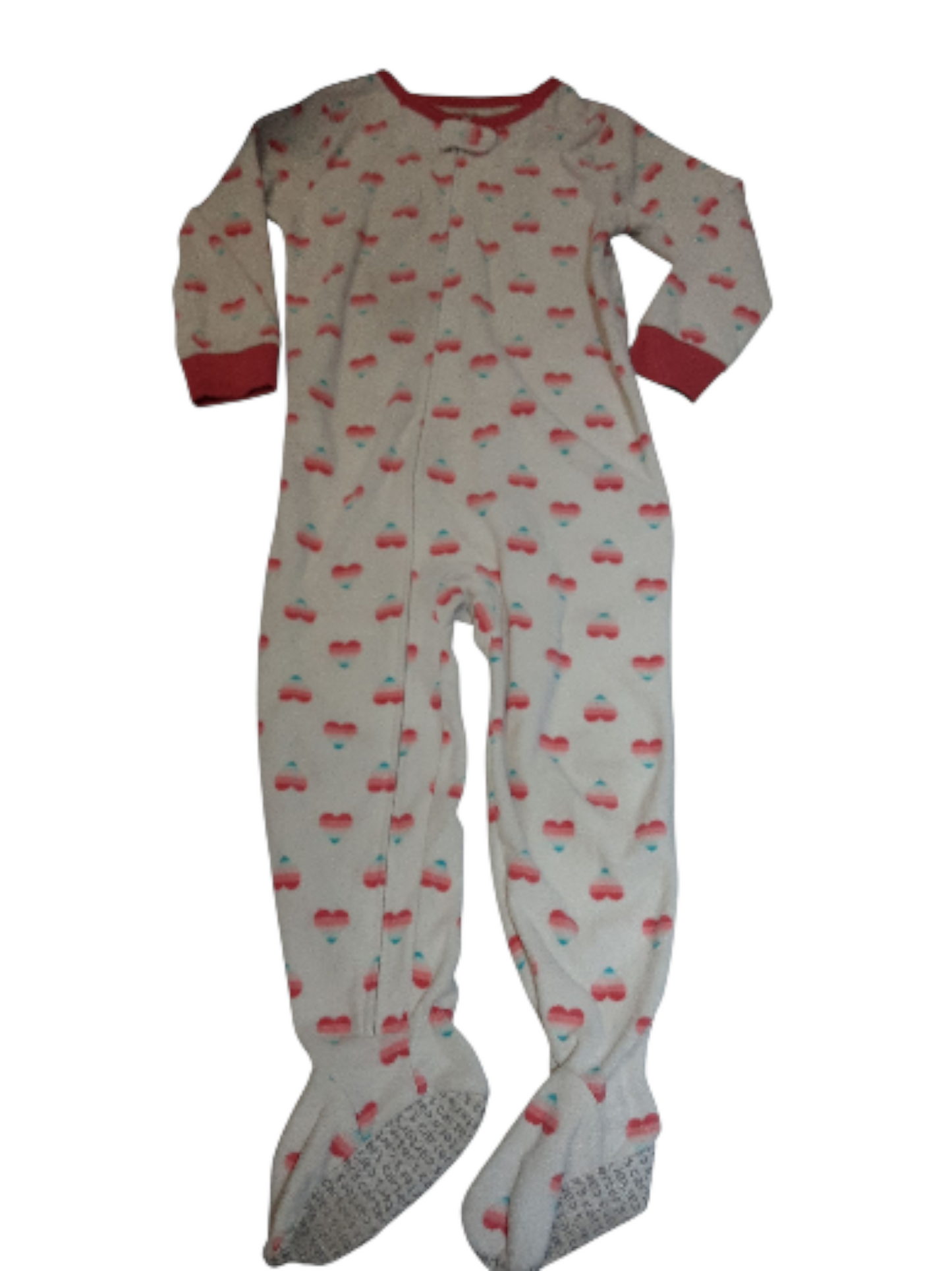 Rainbow Heart Fleece Sleeper size 3