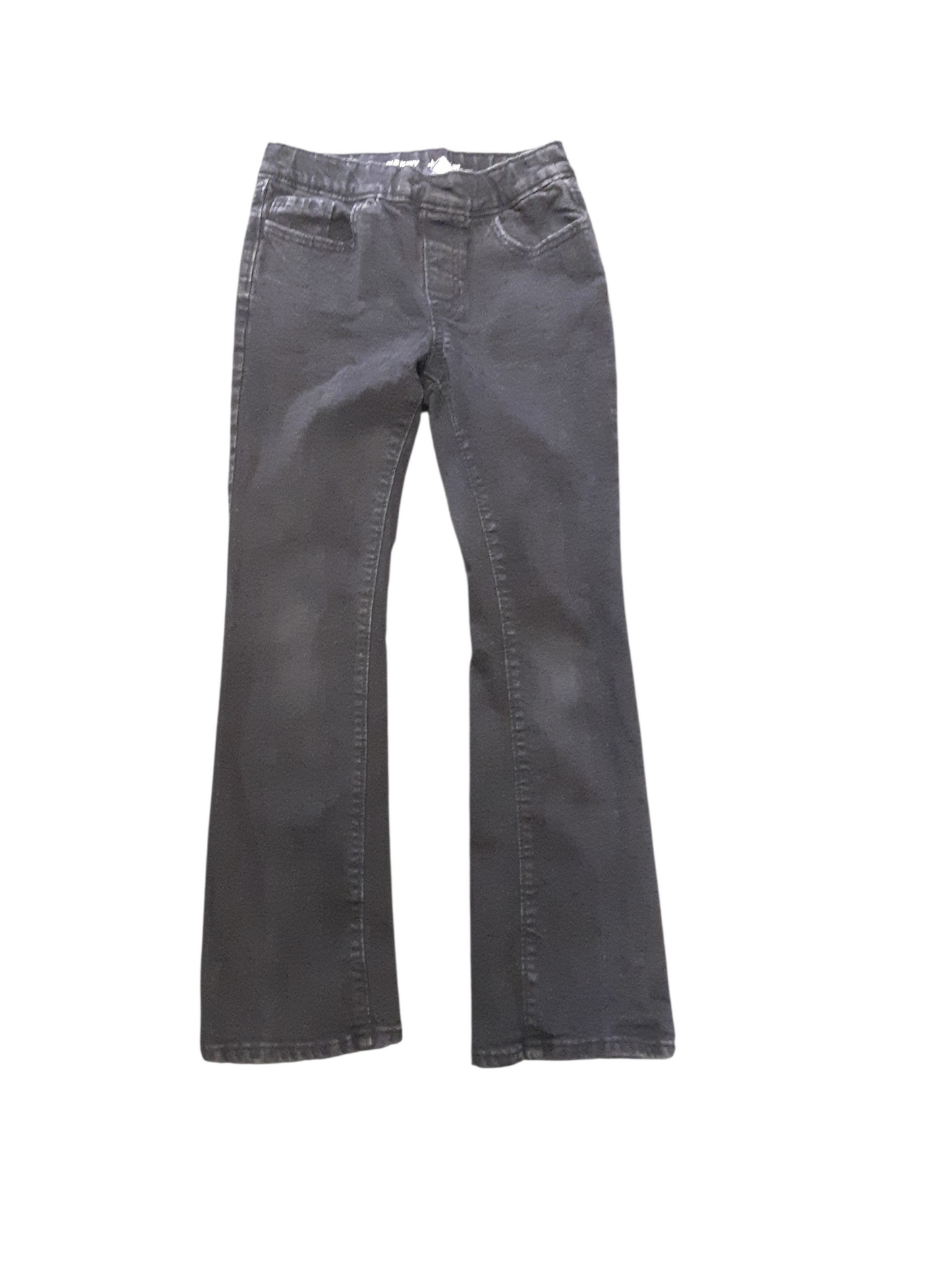 Pull on adjustable boot cut jeans