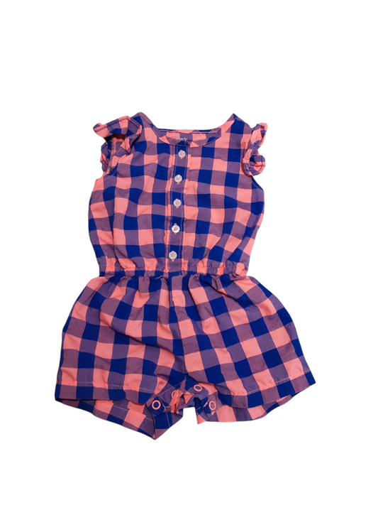 Plaid romper size 9m