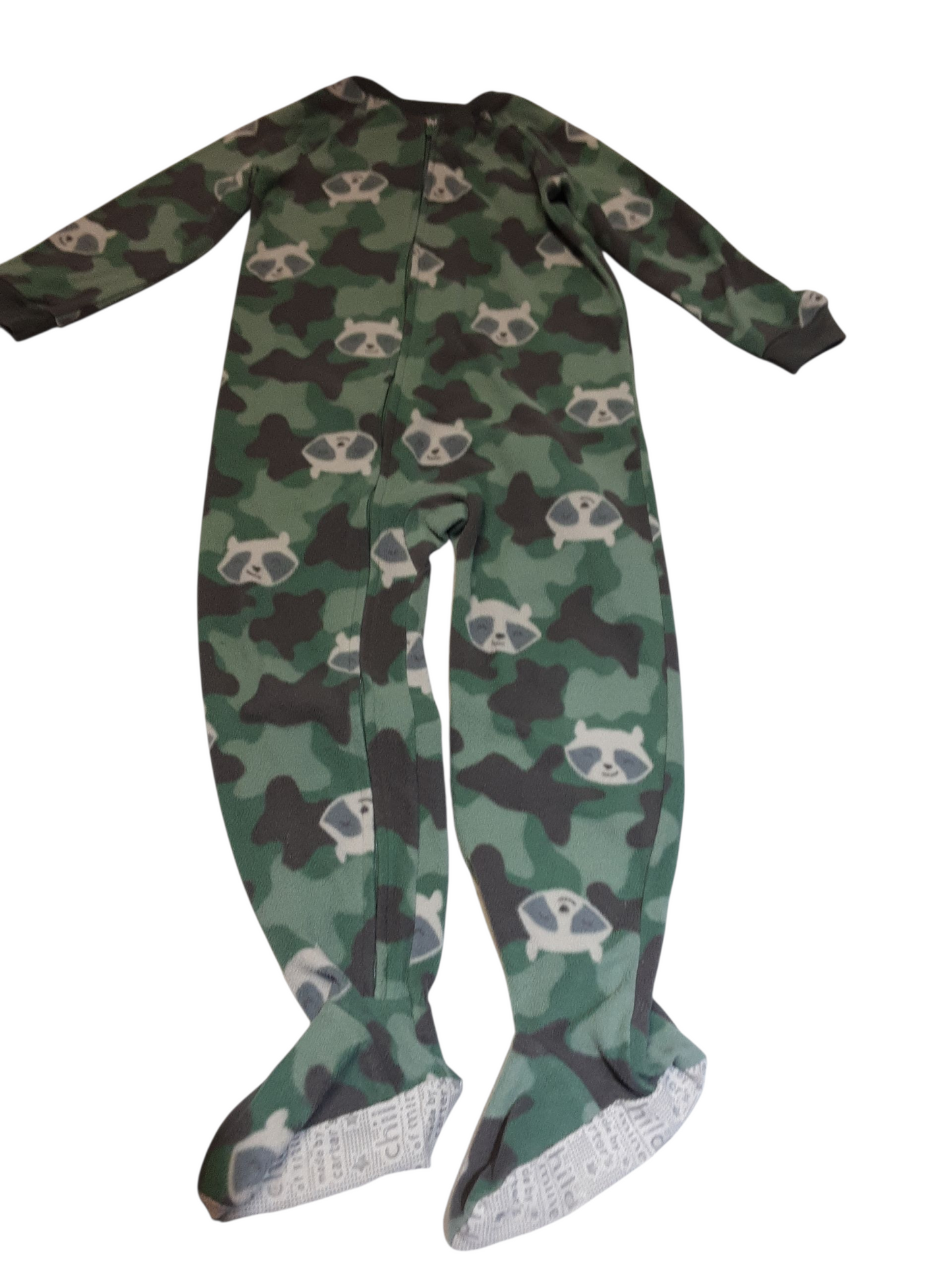 Racoon Camouflage Fleece Sleeper size 5 yrs