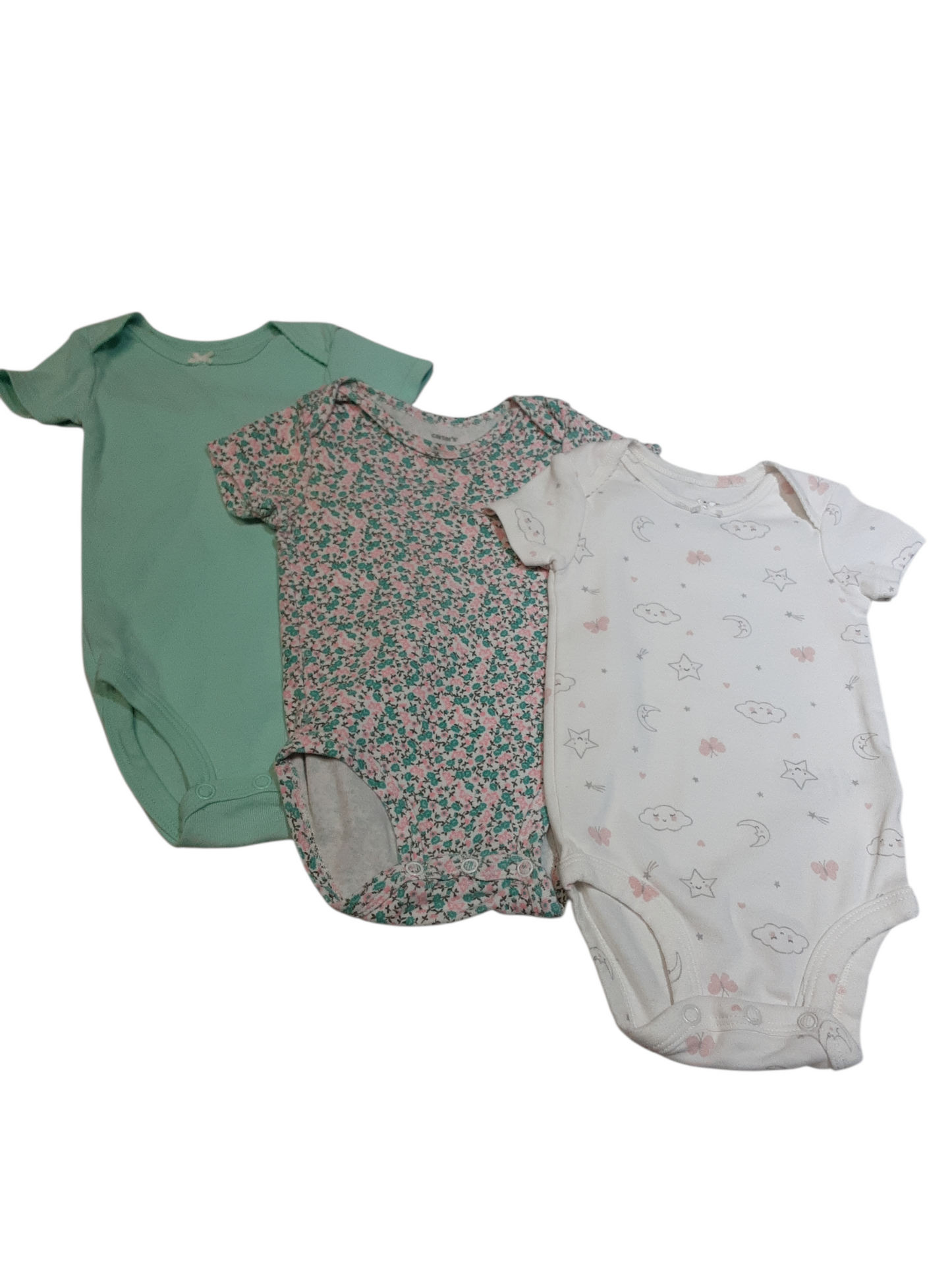 Set of 3 girl onsies size 6months