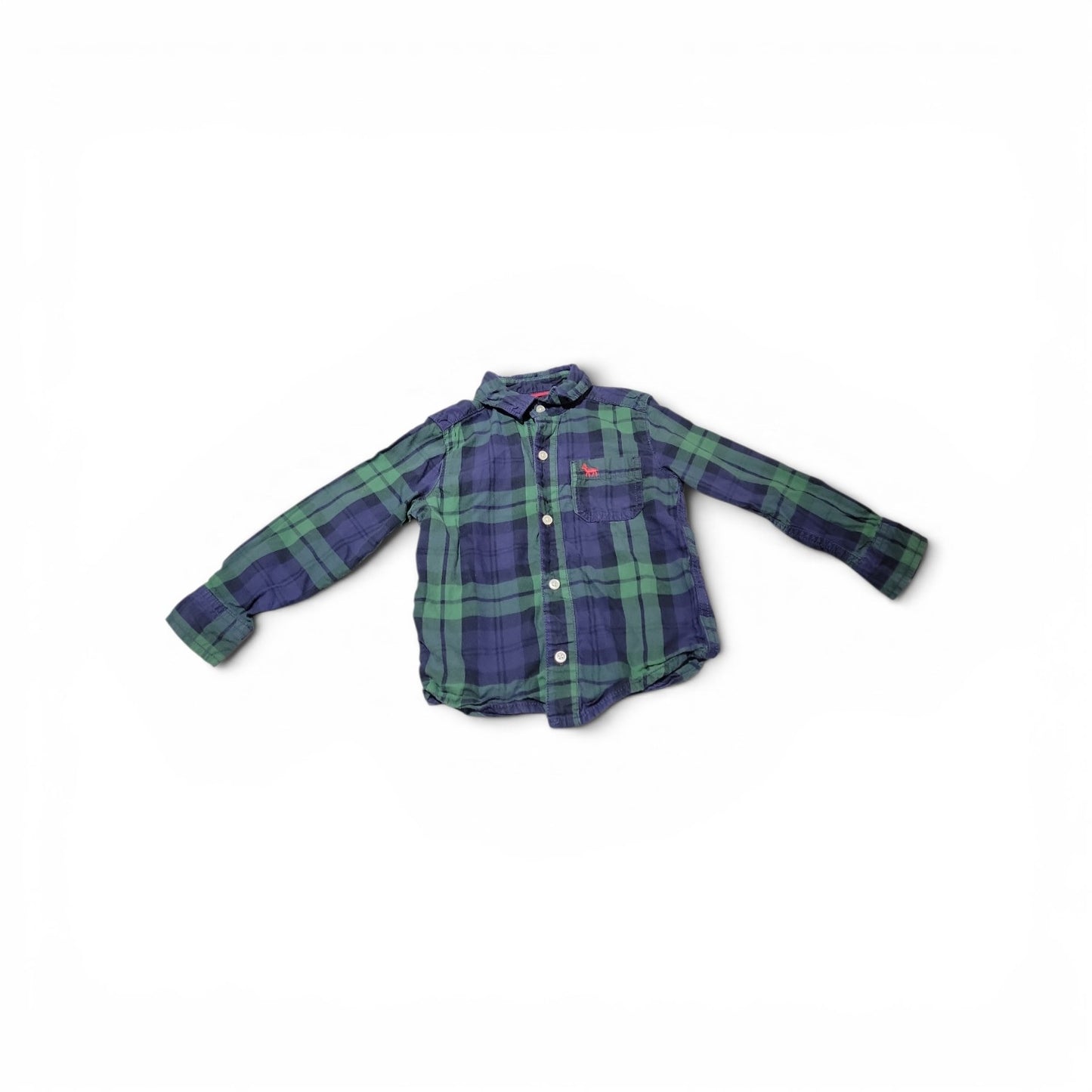 Plaid Button Up - Size 3T