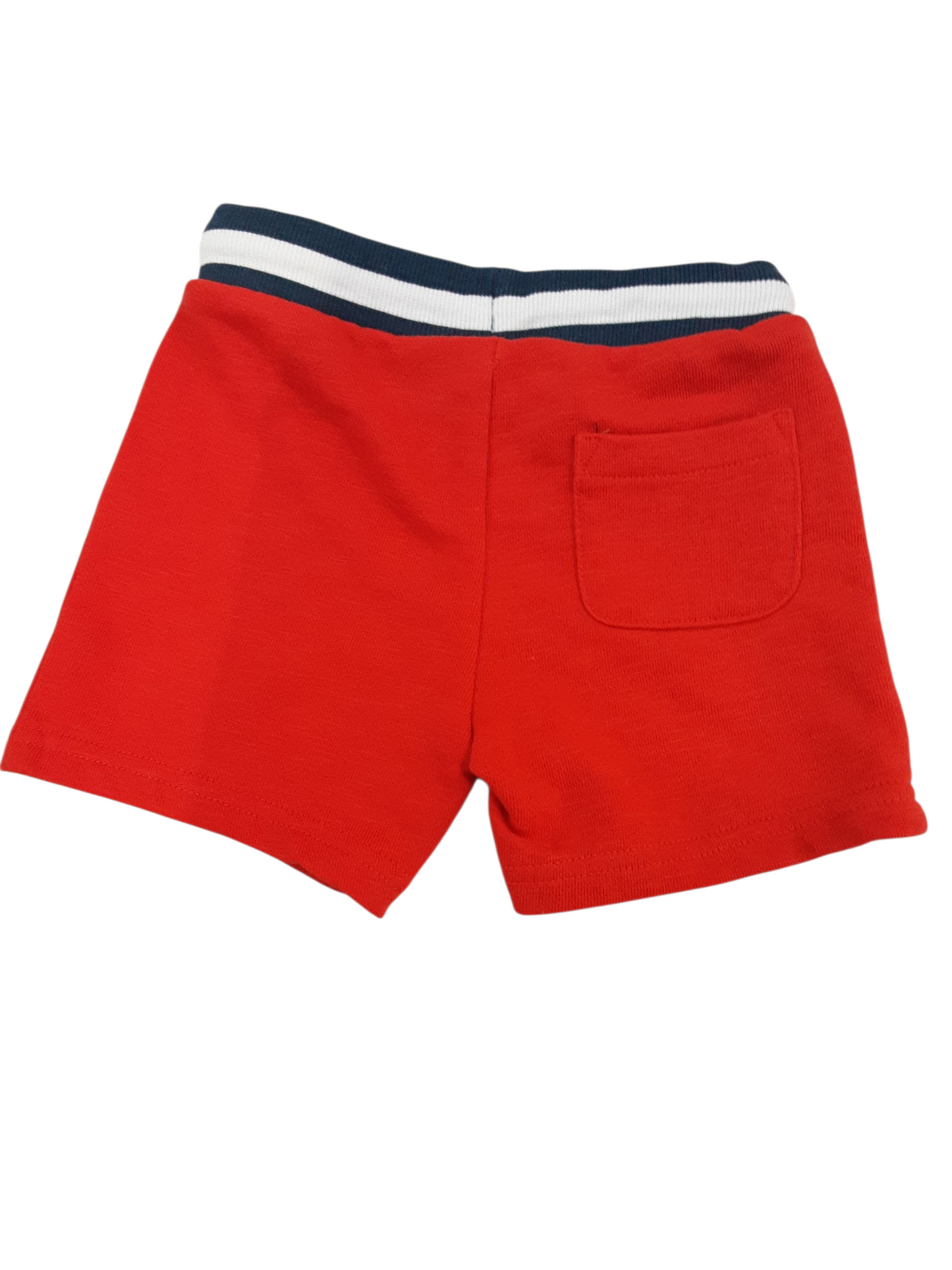 Orange with navy/white waistband shorts size 2