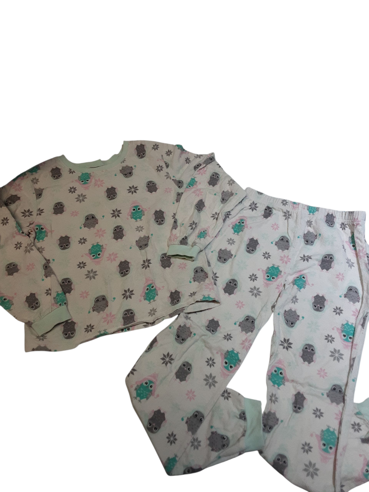 2 pc Flannel Owl Print Pajamas size 7-8yrs