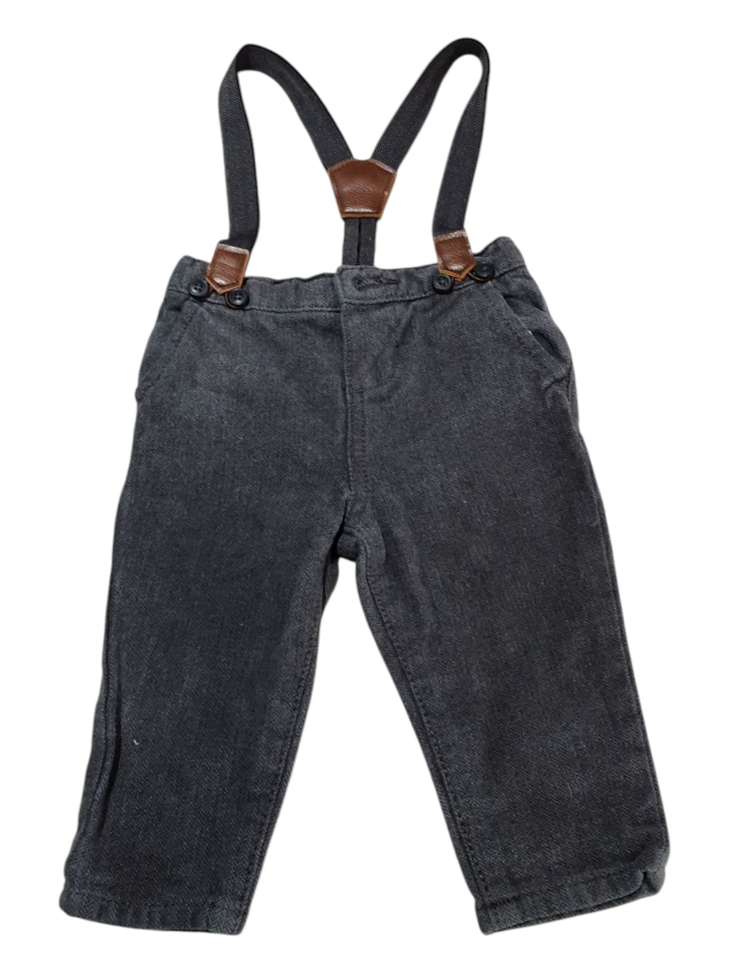 Tweed Pants & Suspenders, size 9m