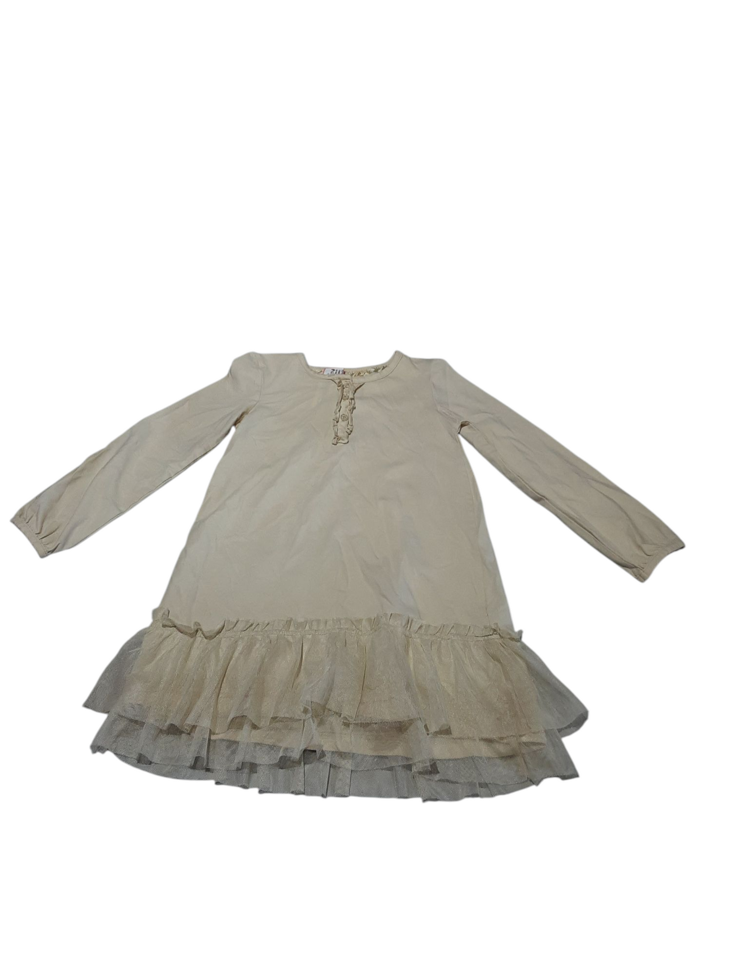 Cream Ruffle Dress, size 6