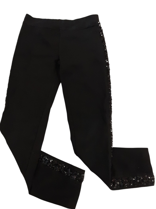 Tuxedo style leggings with sparkle size 8