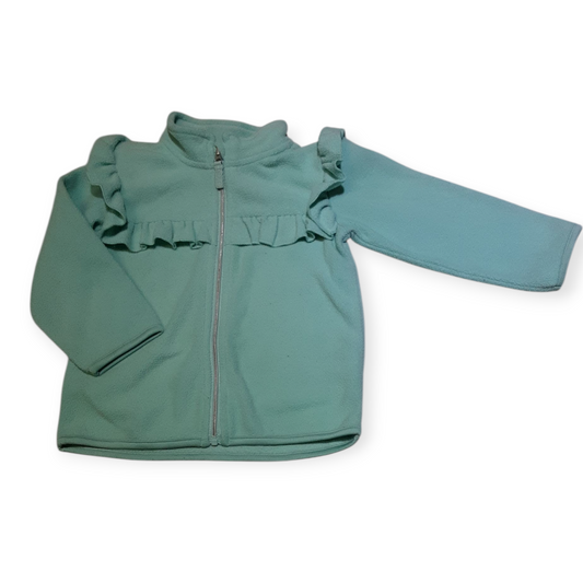 Teal fleece full zip - size 12-18months
