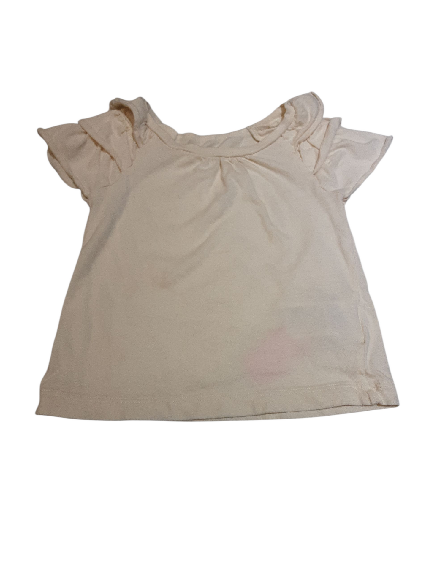 Ruffled ivory top size 18-24months