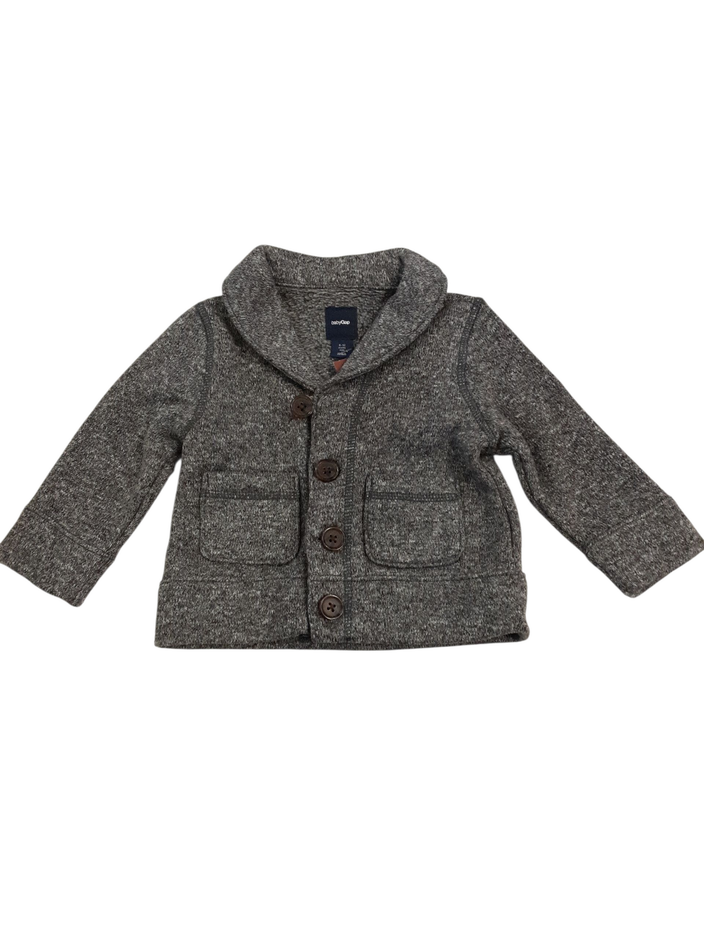Fleece lined cardigan,  size 6-12months
