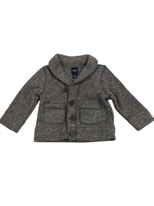 Fleece lined cardigan,  size 6-12months
