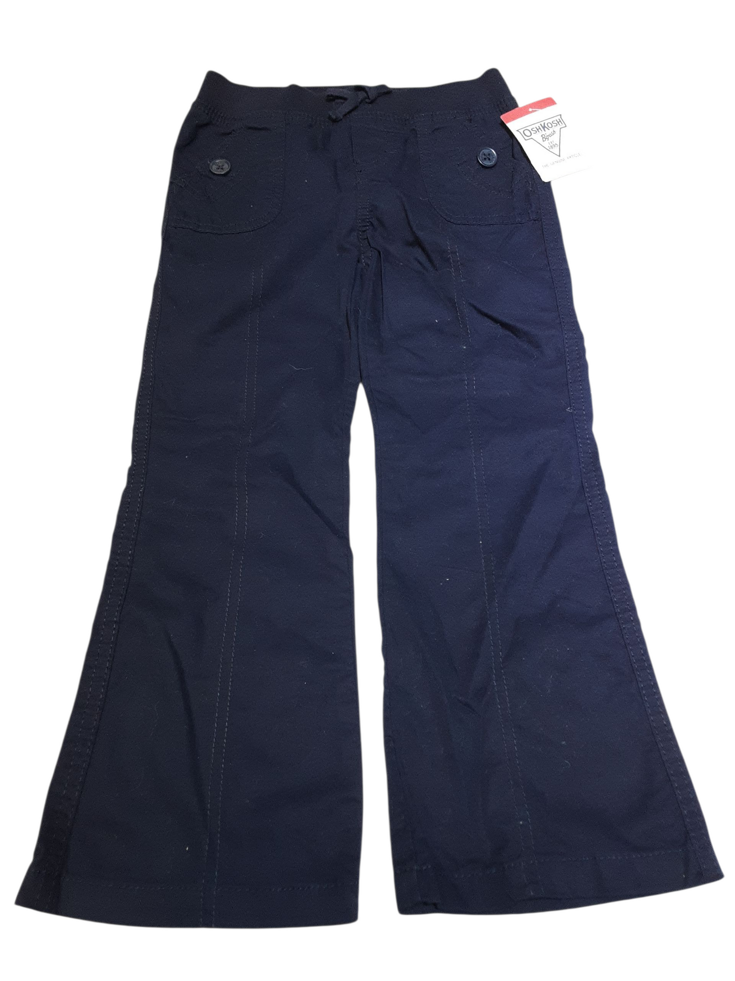 Girls navy cotton flared pants size 5
