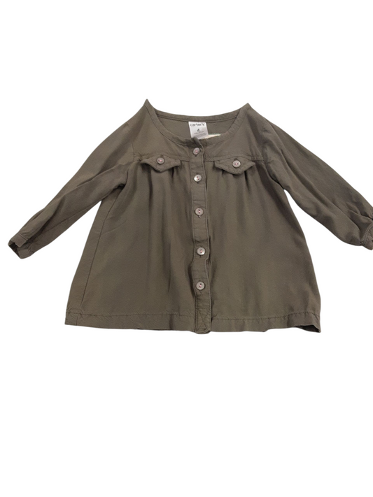 Olive blouse, size 6months