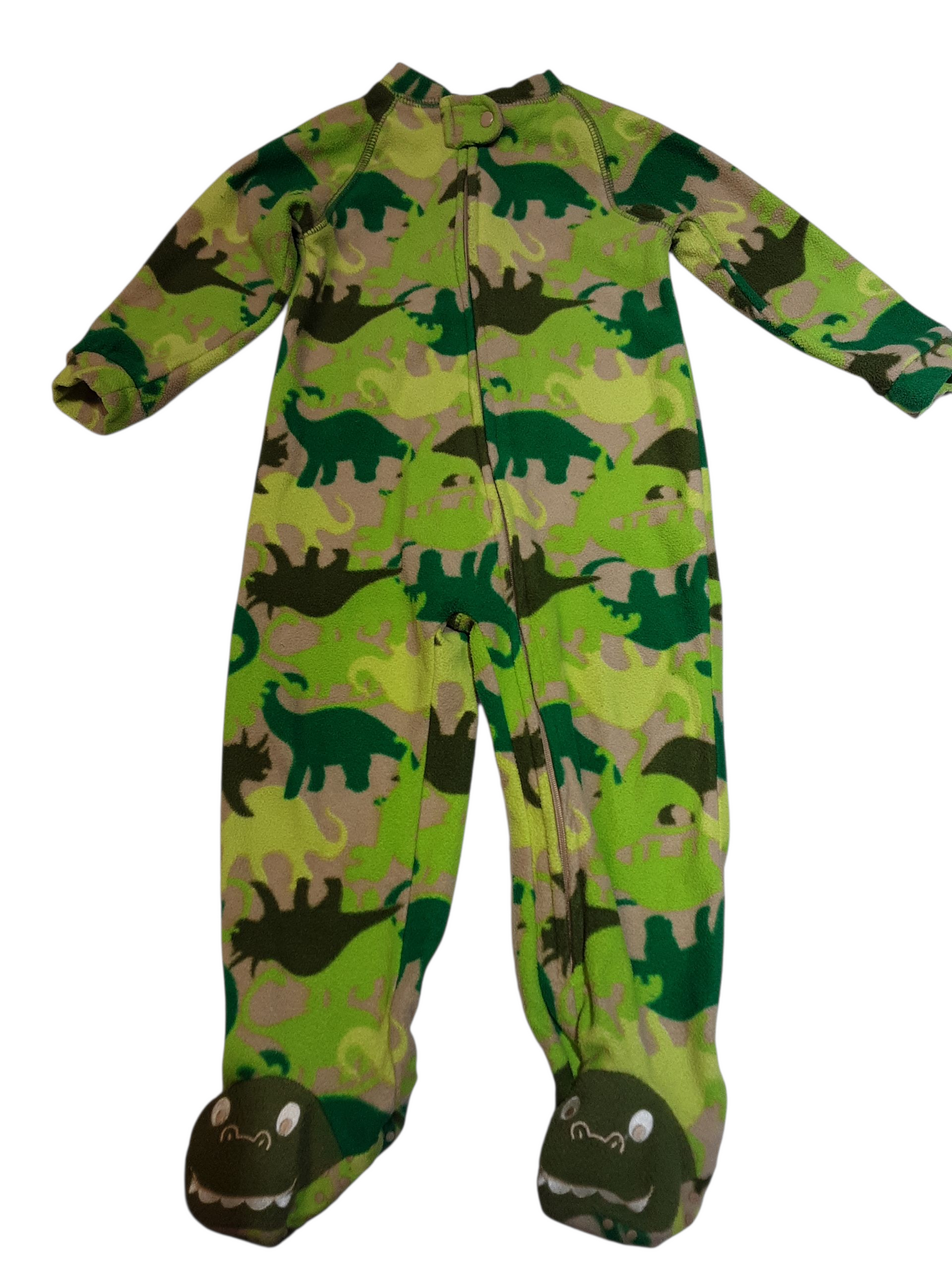 Camouflage Dinosaur Fleece Sleeper size 18months