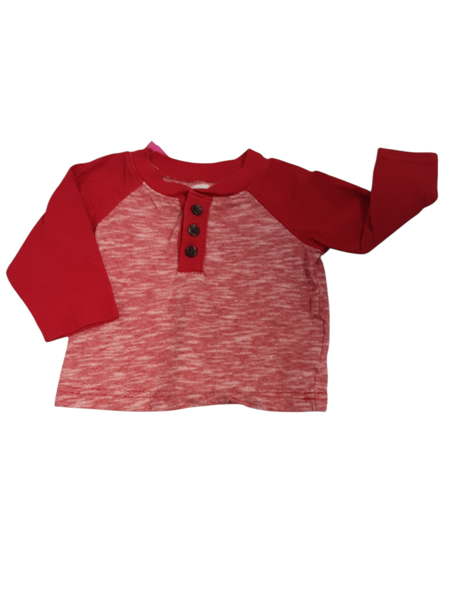 Red Henley size 3-6months