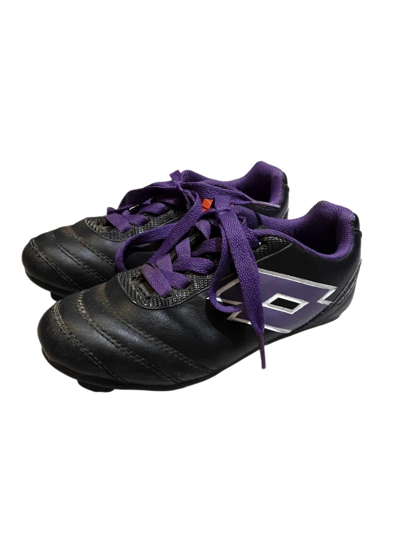 Black with purple lace soccer cleats size 11