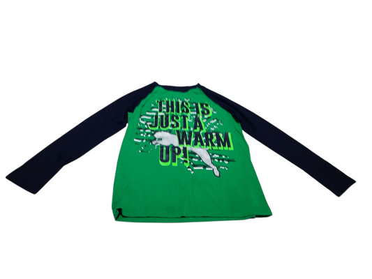 Blue Green PUMA Long Sleeve, size 8