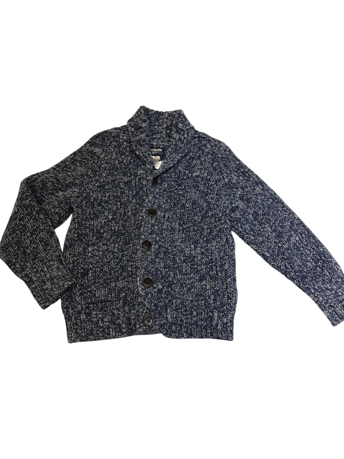 Navy heathered knit cardigan size 4