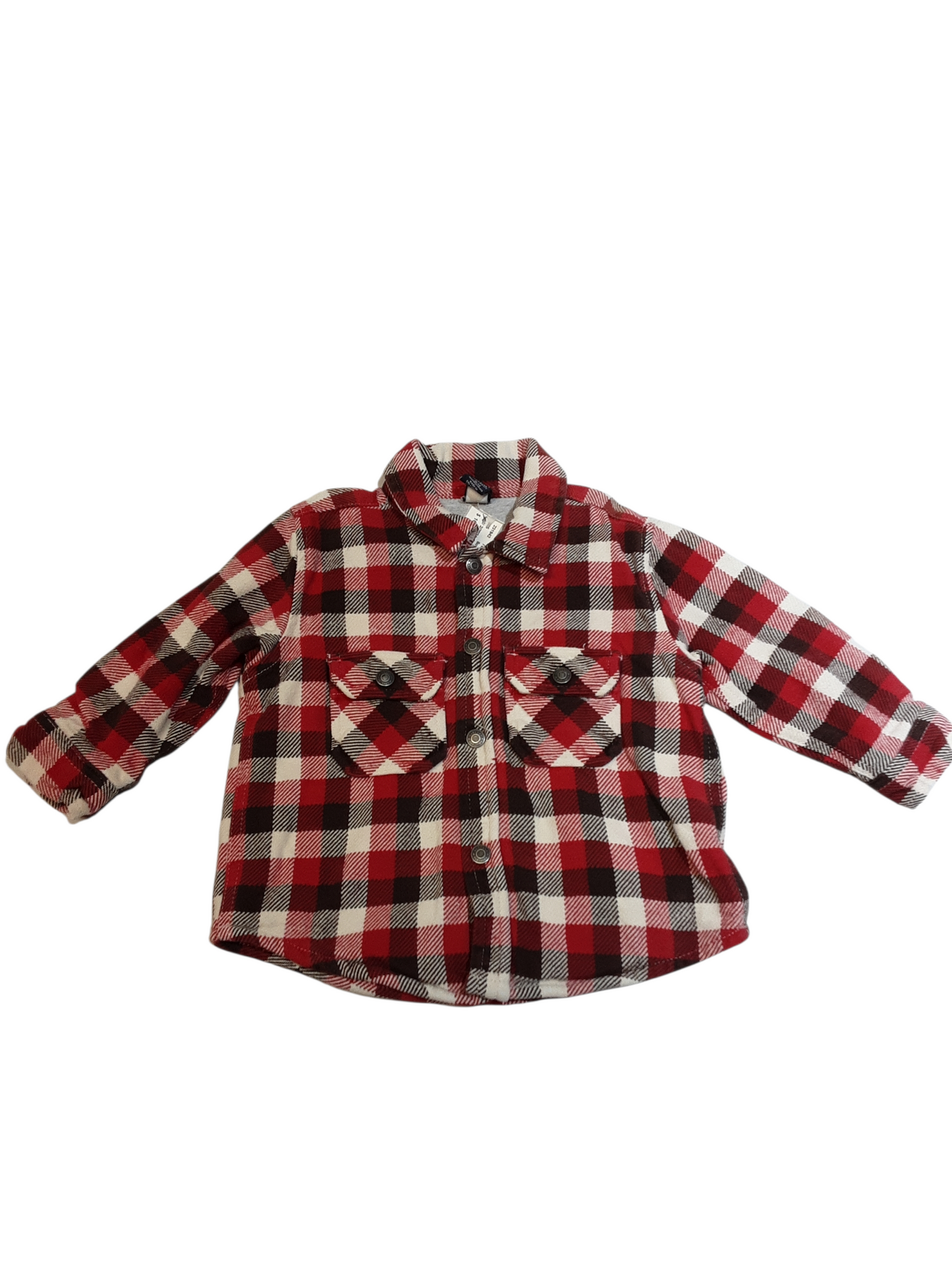 Cotton lined Shirt Jacket with Snaps size 18-24months