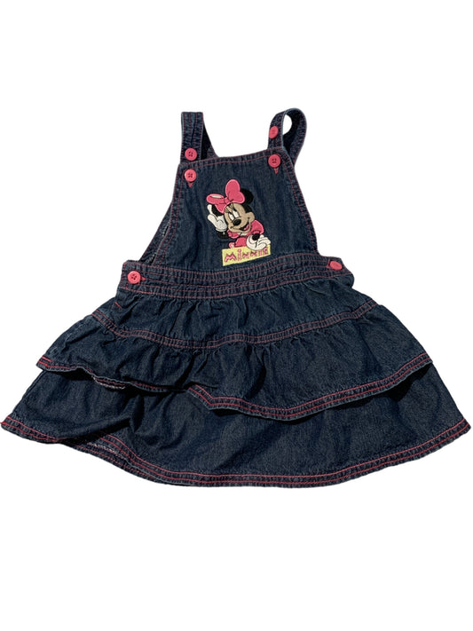 Pink Mouse Denim Dress Size 12-18m