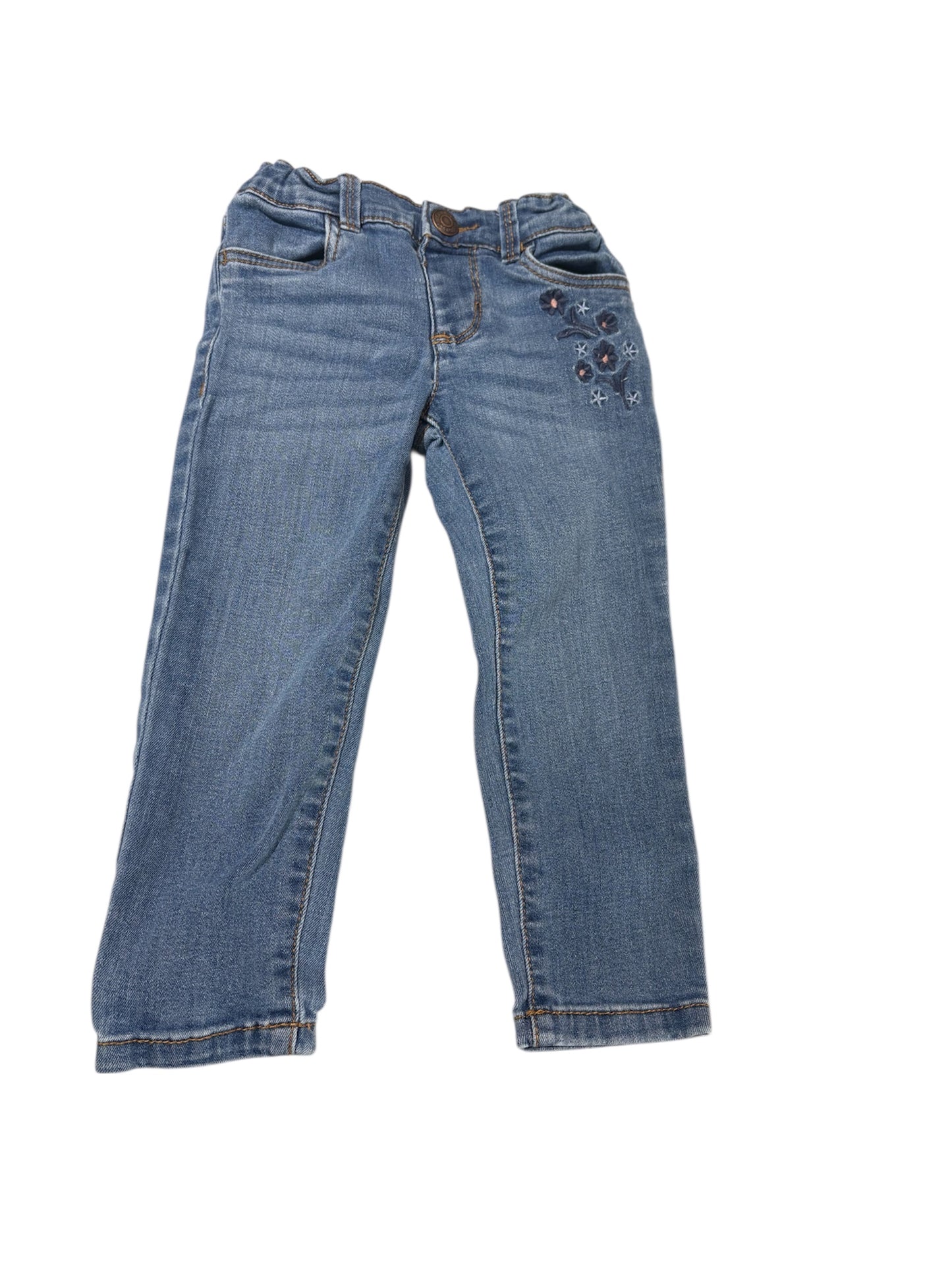 Jeans with flower detail 2T