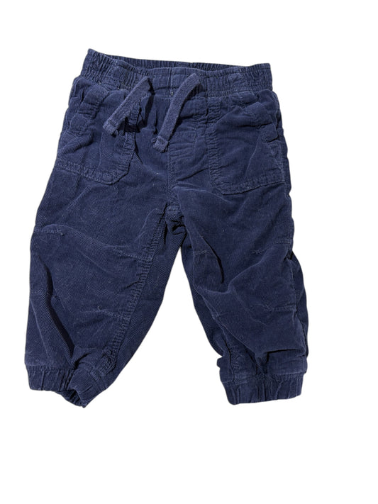 Navy corduroy pants 6-12m