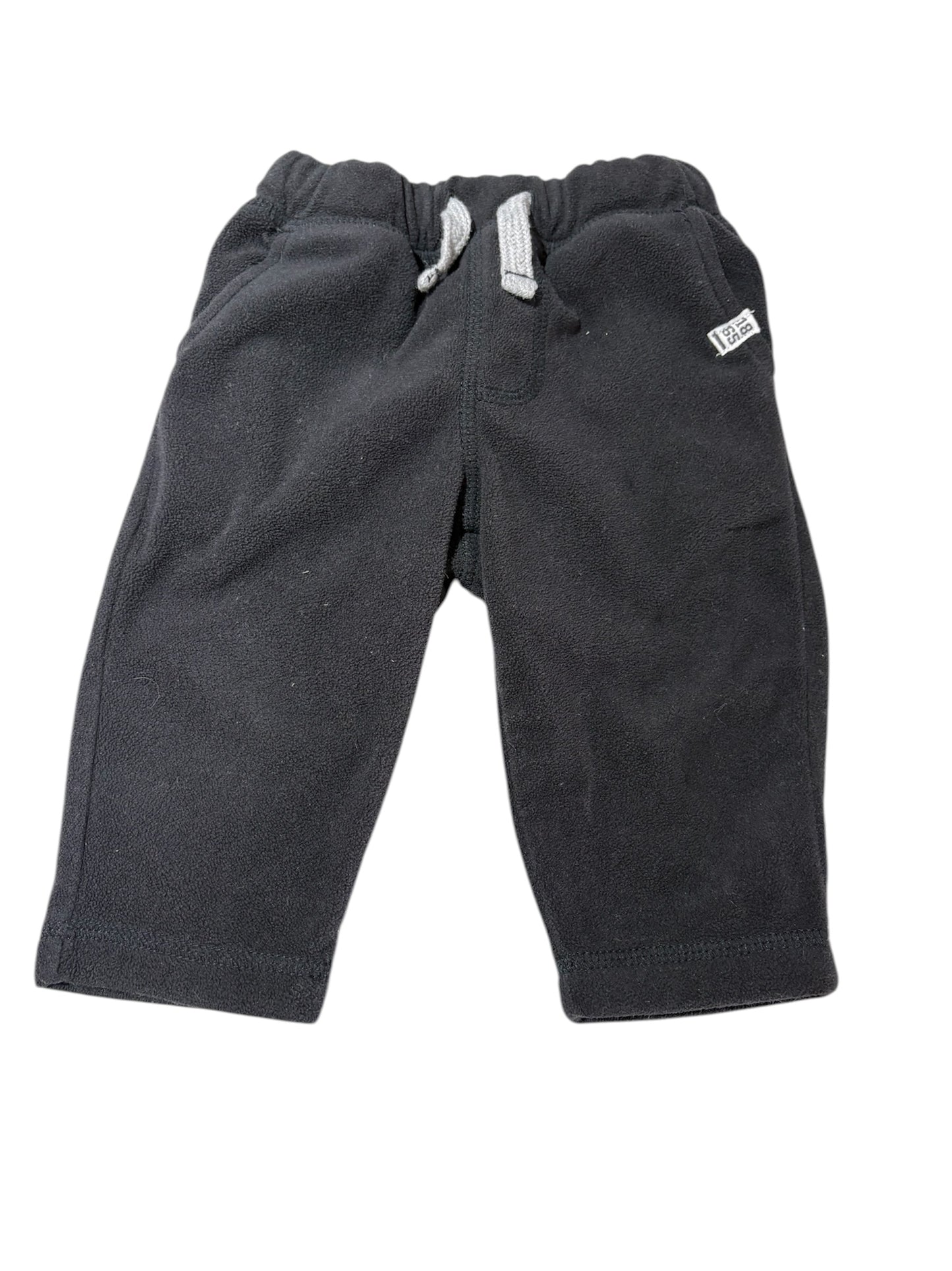 Fleecy black track pants 6m