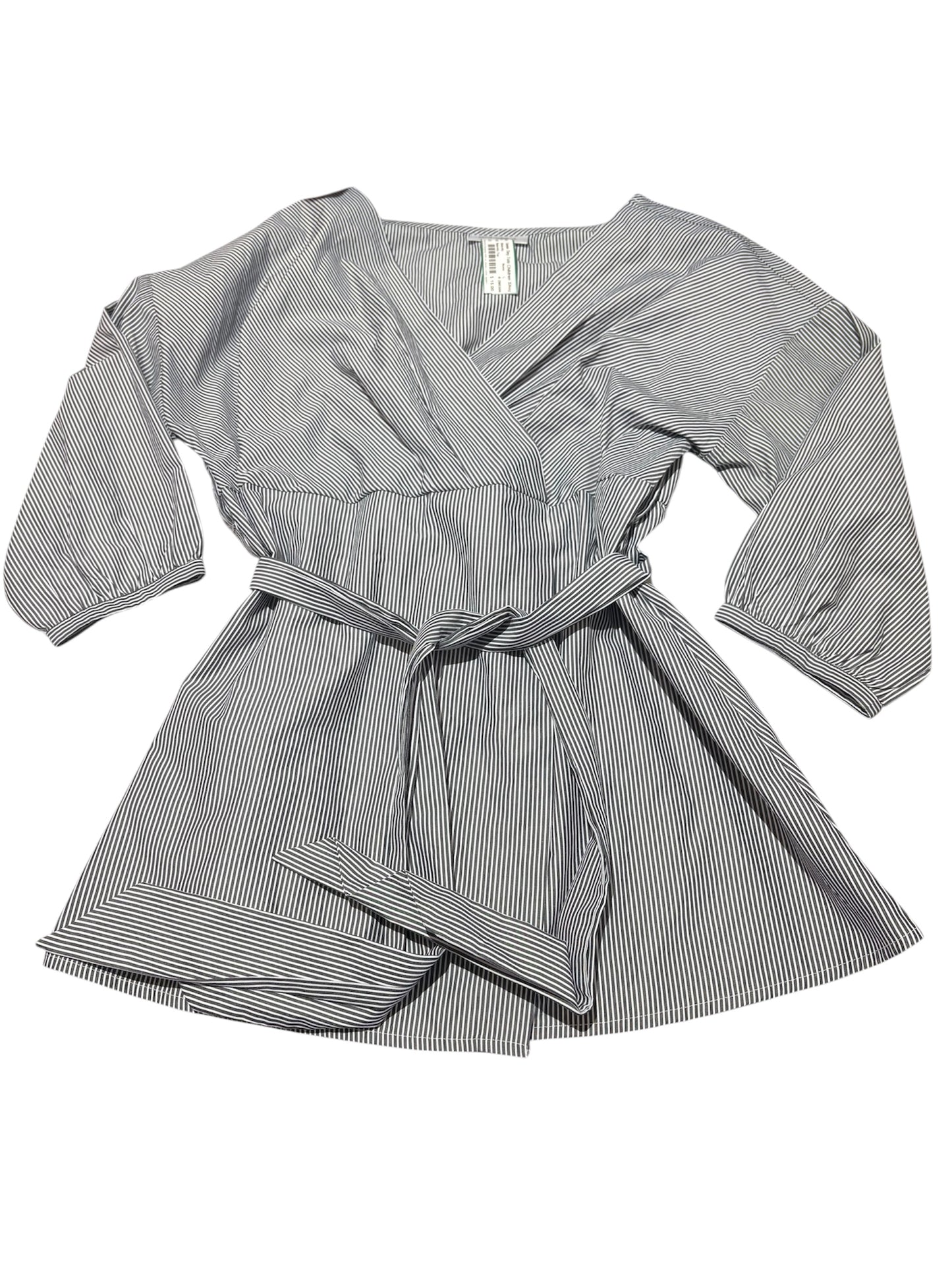 Striped Maternity top with belt size large