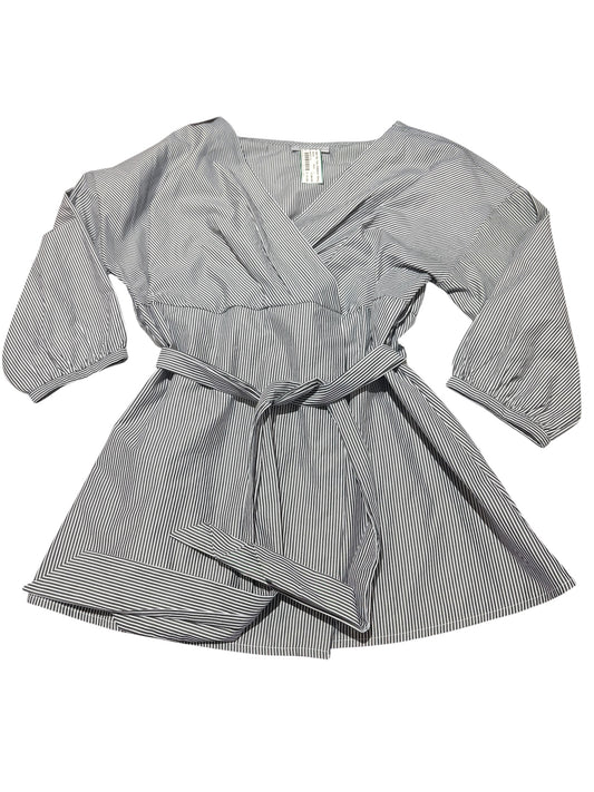 Striped Maternity top with belt size large