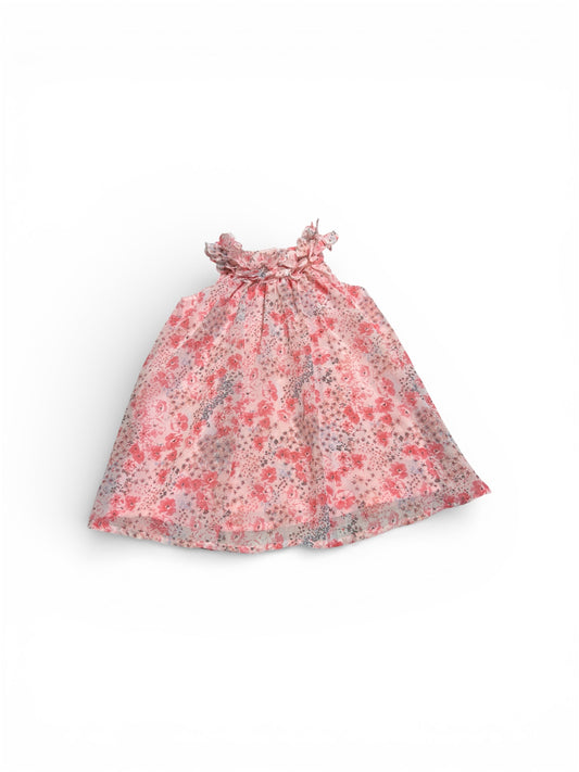 Frilly Floral Dress 6-12m