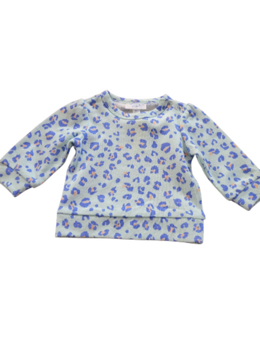 Soft blue cheetah sz 3-6m