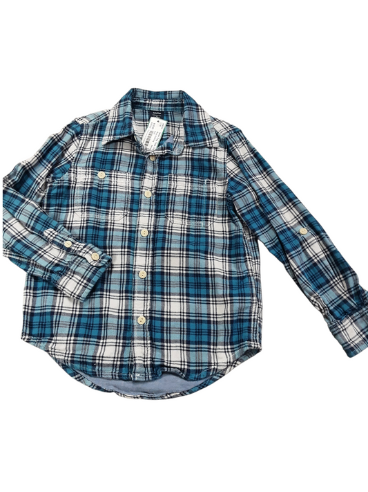 Blue on blue plaid size 5