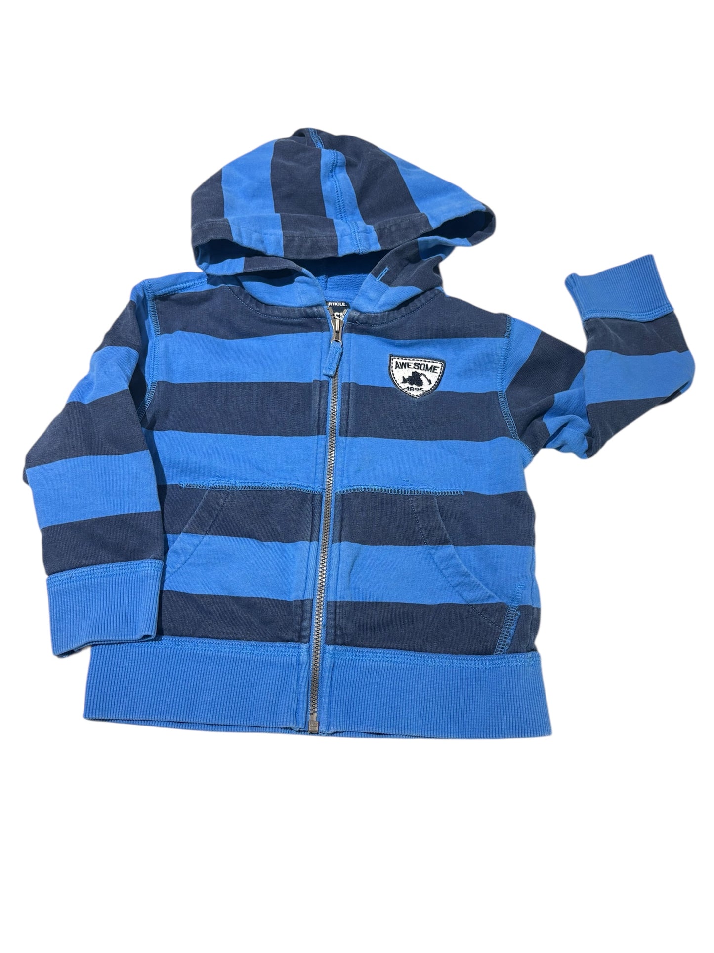 Striped “awesome 1895” sweater 2T