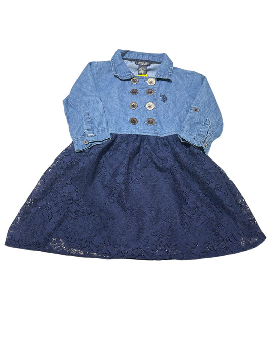 Lace denim dress 4T