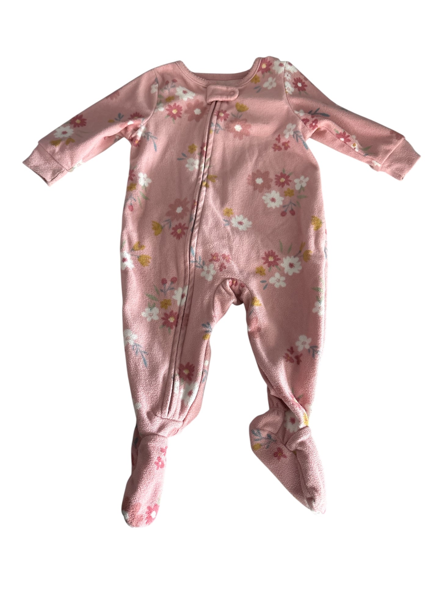 Fleecy floral sleeper 6m