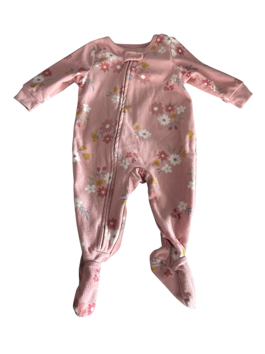 Fleecy floral sleeper 6m