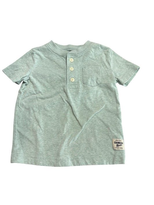 Light green button up pocket tee 18m