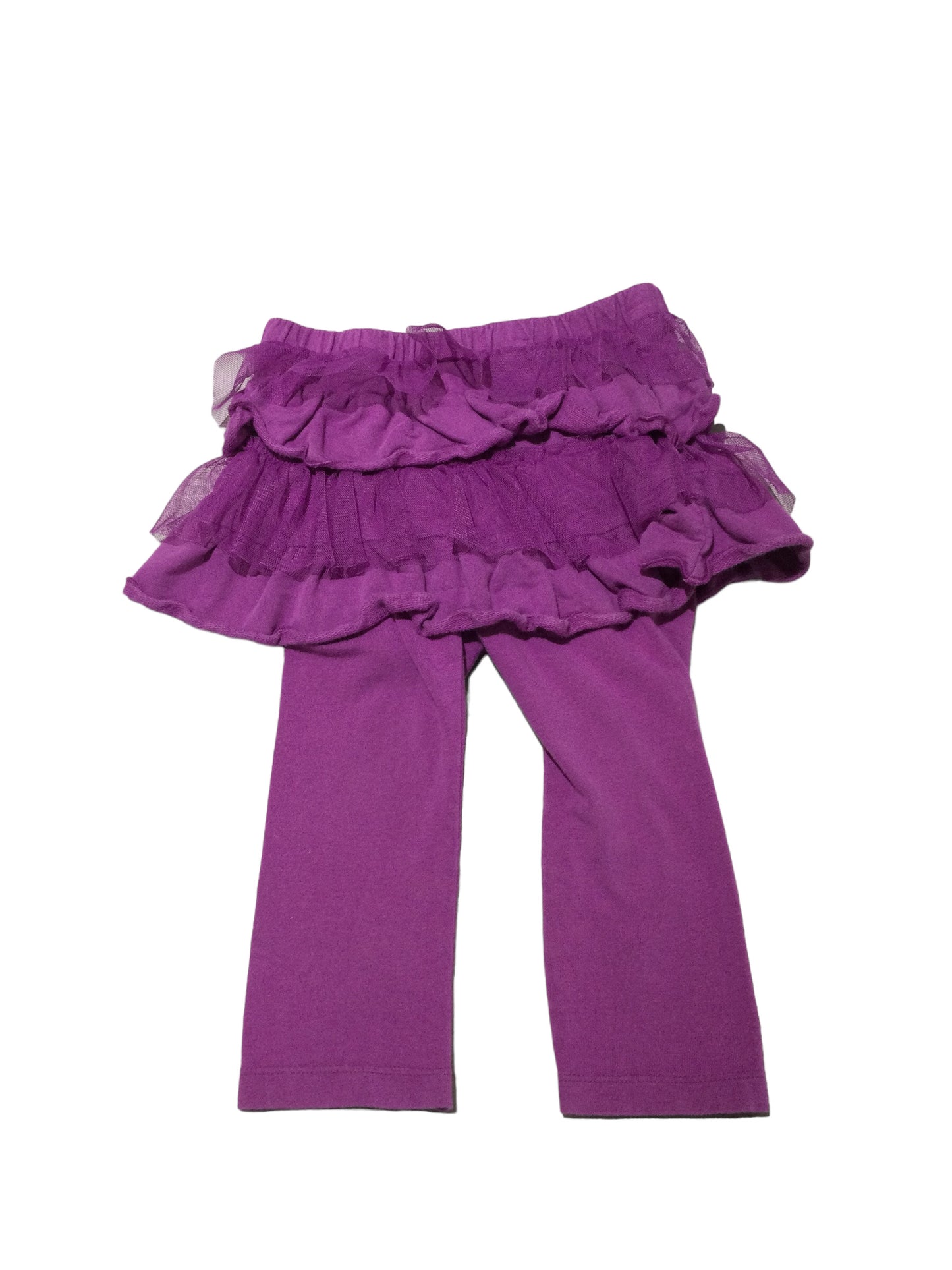 Purple Ruffle Skirt Leggings, size 2T