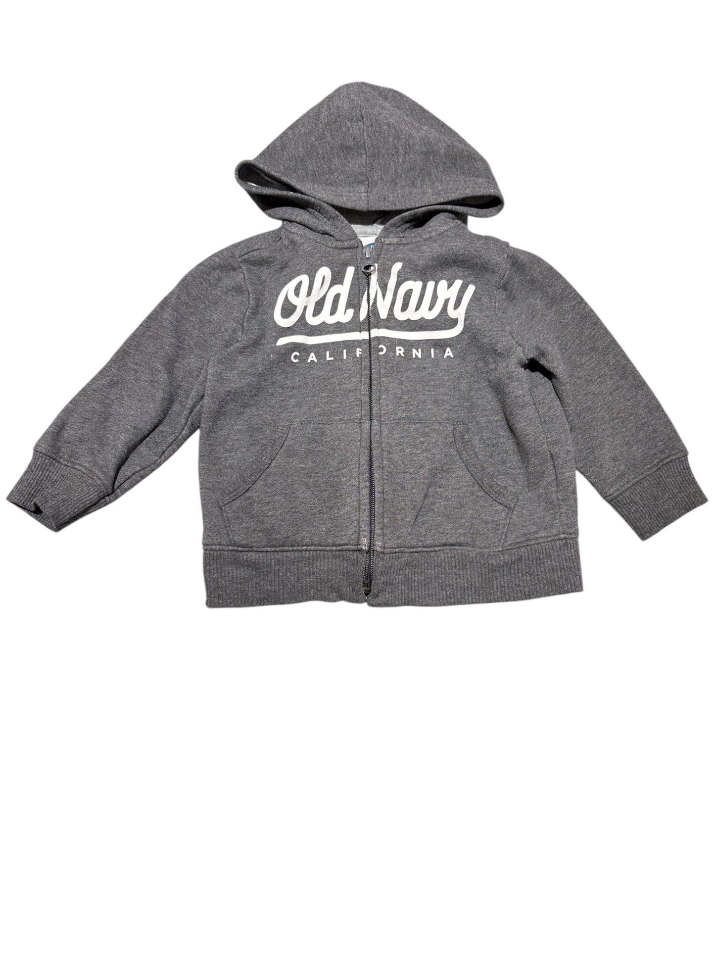 Grey & white zip up 18-24m