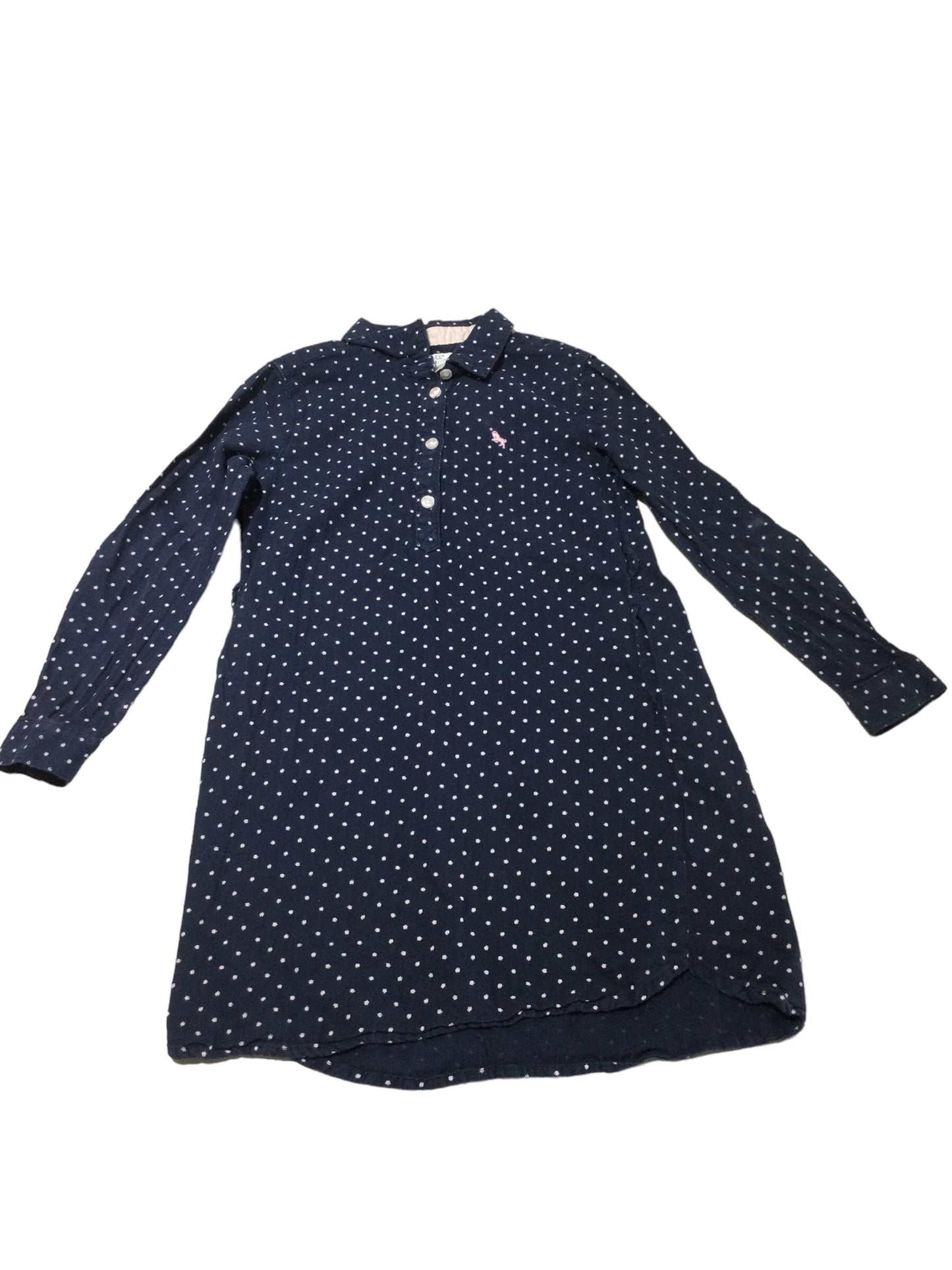 Navy Polka Dot Dress, size 5-6