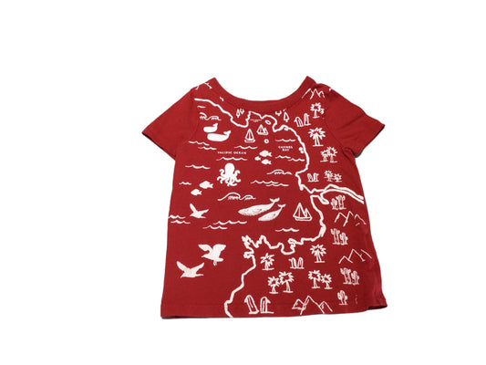 Red Map Tshirt, size 18-24m