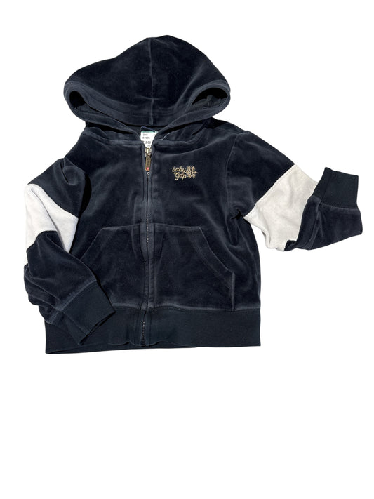 Velour hooded sweater size 3