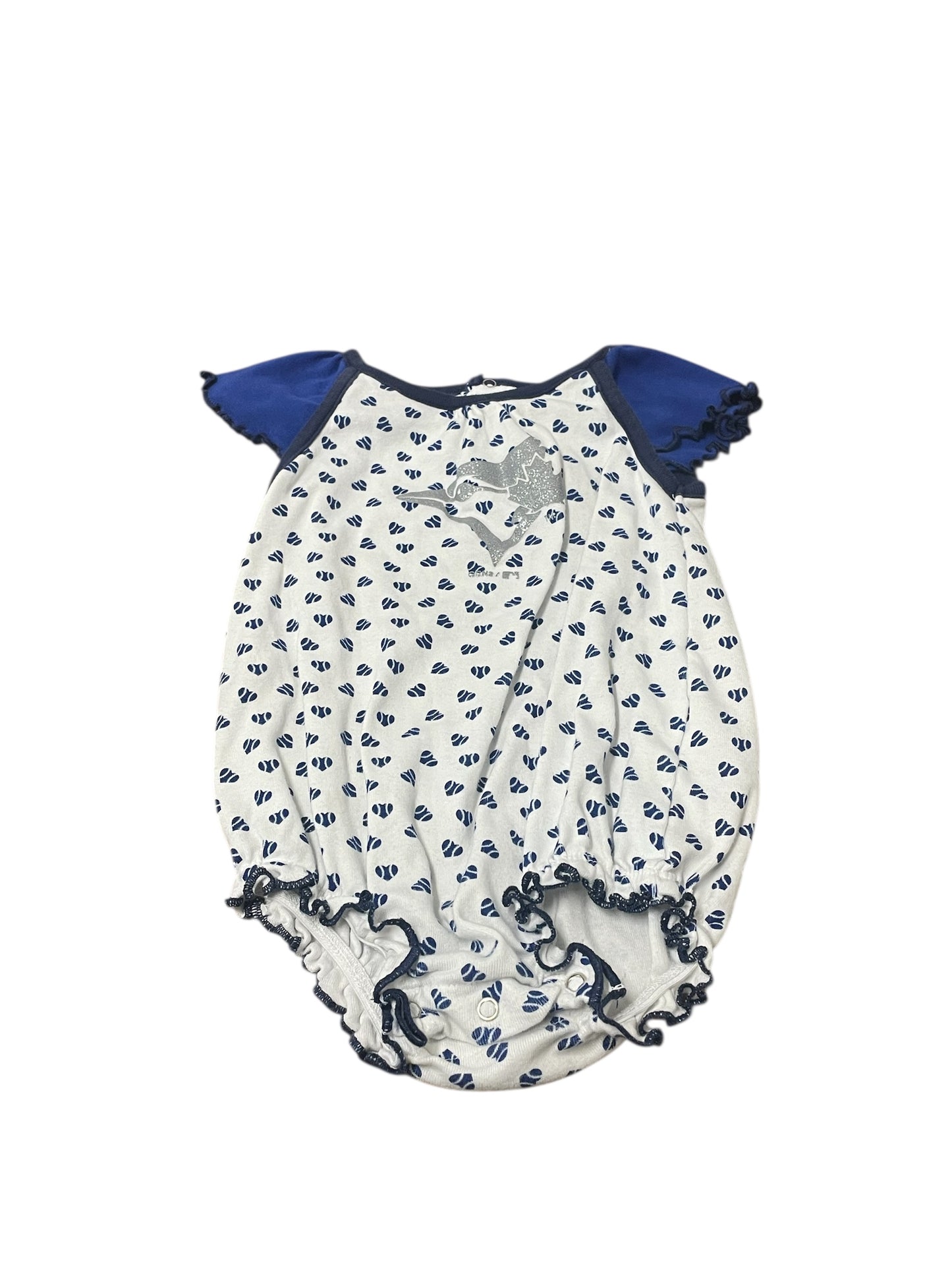 Blue Jays Ruffled Onesie 12 Months