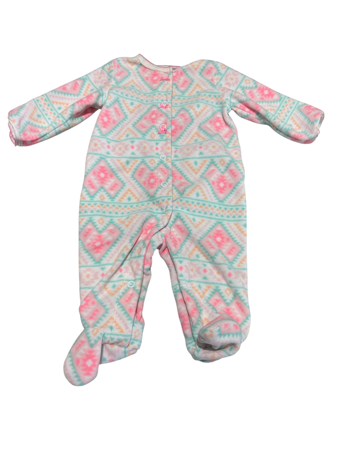 Fleece western print sleeper 3m